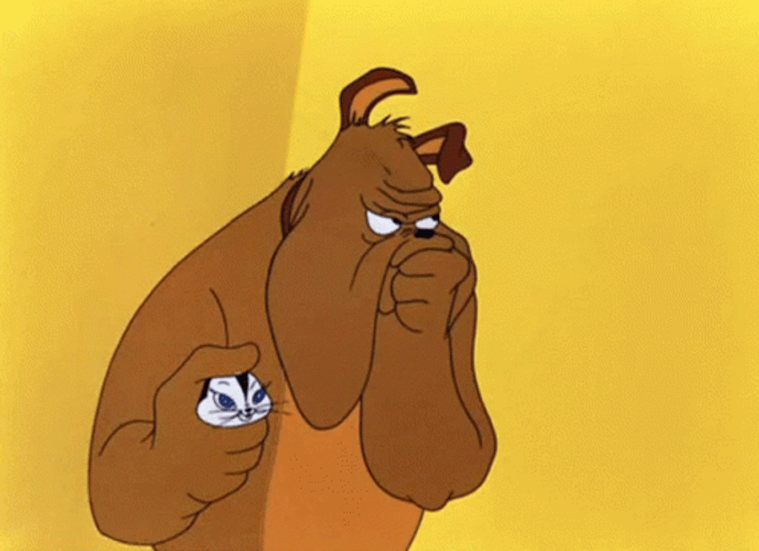 Cartoon Dog Marc Anthony Grumpy Stare GIF