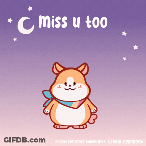 Cartoon Dog Miss U Too GIF