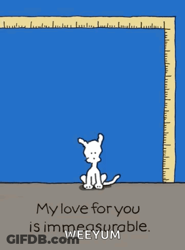Cartoon Dog Pink Heart My Love For You Immeasurable GIF