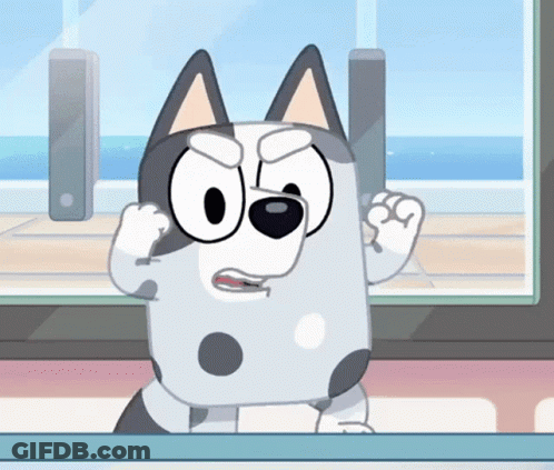 Cartoon Dog Raising Fist GIF