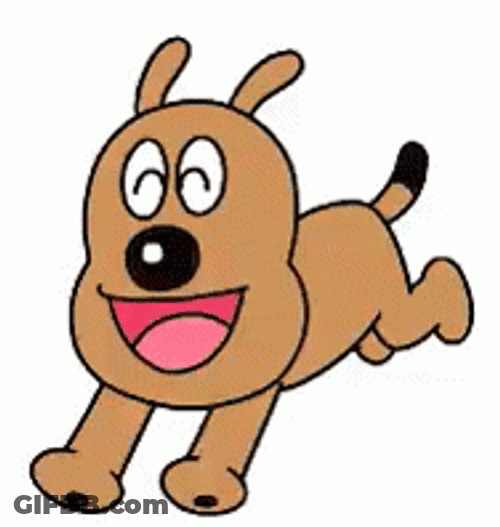 Cartoon Dog Running GIF