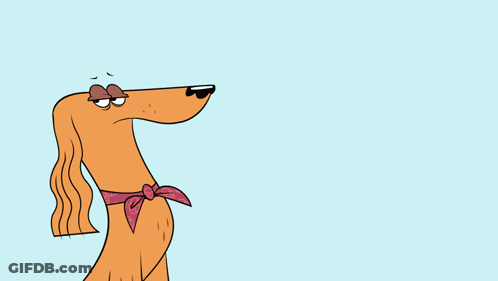 Cartoon Dog Saying Boring GIF