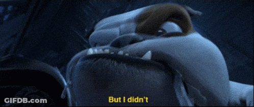 Cartoon Dog Saying But I Didn't In Yellow GIF