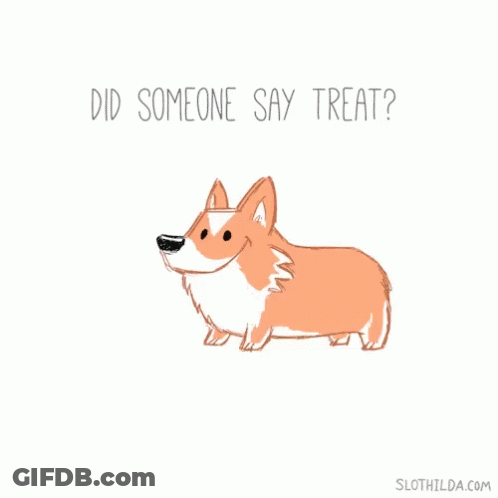 Cartoon Dog Saying Did Someone Say Treat GIF