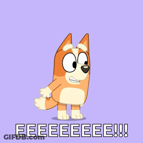 Cartoon Dog Saying Eeeeeeee GIF
