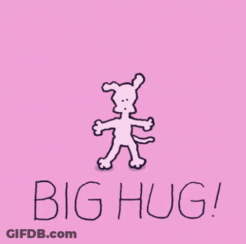 Cartoon Dog Saying Grrr Big Hug GIF