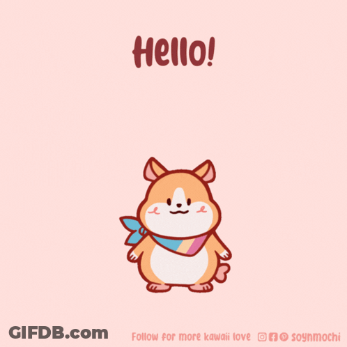 Cartoon Dog Saying Hello GIF