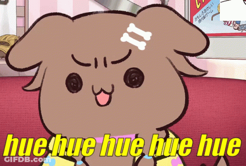 Cartoon Dog Saying Hue Hue Hue Hue GIF