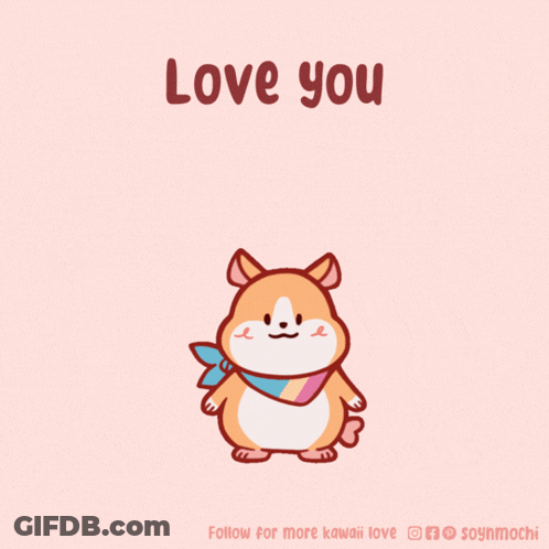 Cartoon Dog Saying Love You GIF