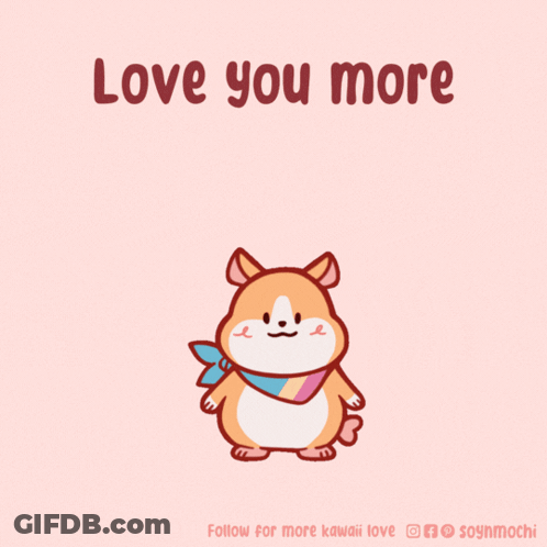 Cartoon Dog Saying Love You More GIF