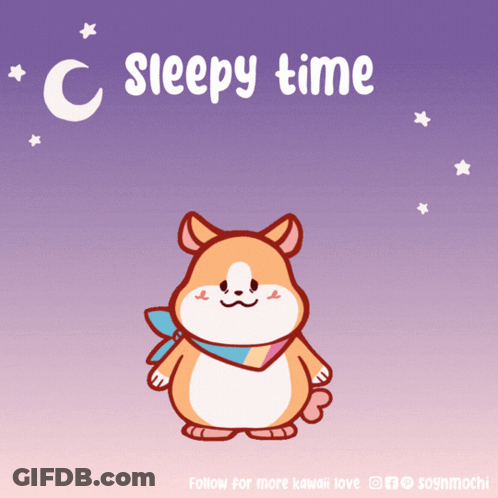 Cartoon Dog Saying Sleepy Time GIF