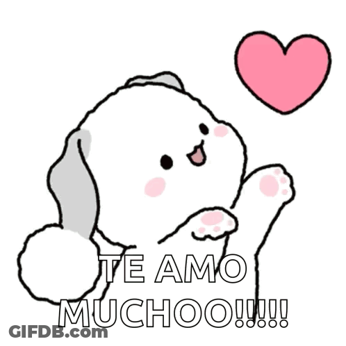 Cartoon Dog Saying Te Amo Muchoo GIF