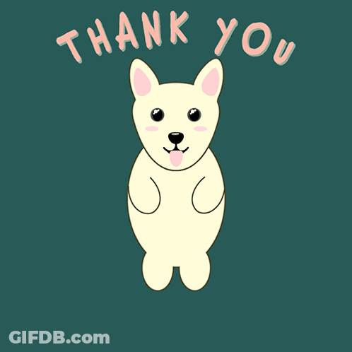 Cartoon Dog Saying Thank You So Much GIF