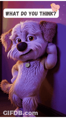 Cartoon Dog Saying What Do You Think GIF