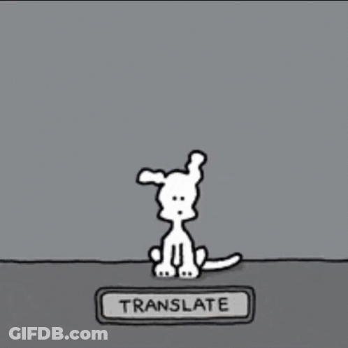 Cartoon Dog Saying Woof Woof GIF