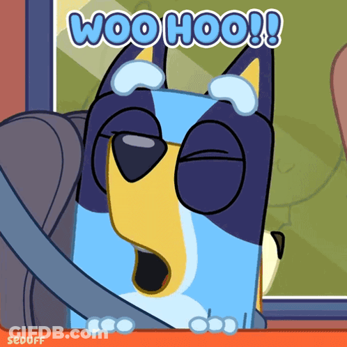 Cartoon Dog Saying Woohoo GIF