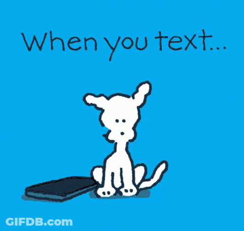 Cartoon Dog Says Boop Beep Beside Phone GIF