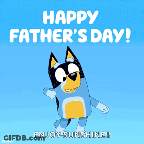 Cartoon Dog Says Happy Father's Day GIF