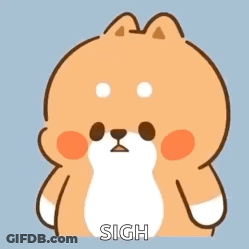 Cartoon Dog Sighing GIF