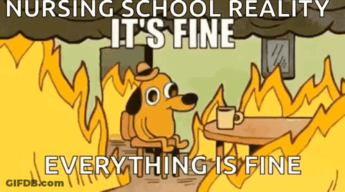 Cartoon Dog Sitting By Fire With Coffee GIF