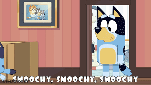 Cartoon Dog Sitting In Chair With 300 Sign GIF
