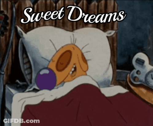 Cartoon Dog Sleeping With Sweet Dreams GIF