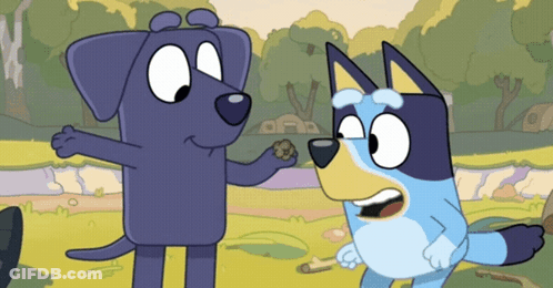 Cartoon Dog Standing Next To Another Dog GIF