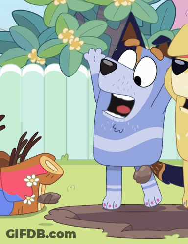 Cartoon Dog Standing Next To Another Dog GIF