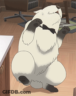 Cartoon Dog Wearing Bow Tie GIF
