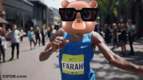 Cartoon Dog Wearing Glasses And G Shirt GIF