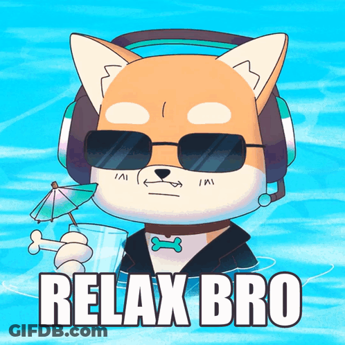 Cartoon Dog Wearing Headphones And Sunglasses GIF
