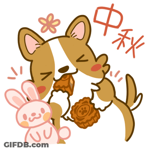 Cartoon Dog Welsh Corgi Puppy Eating GIF