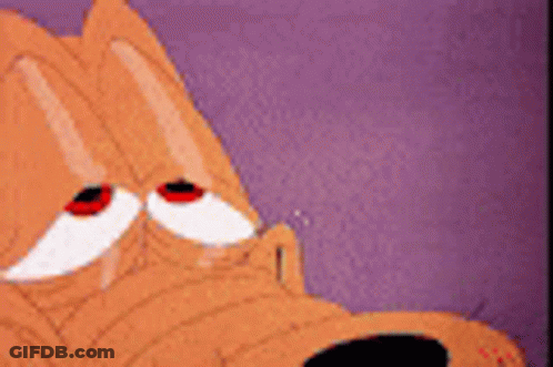 Cartoon Dog With Big Red Eyes GIF