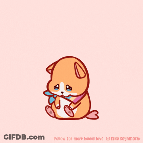Cartoon Dog With Follow For More Kawaii Love GIF