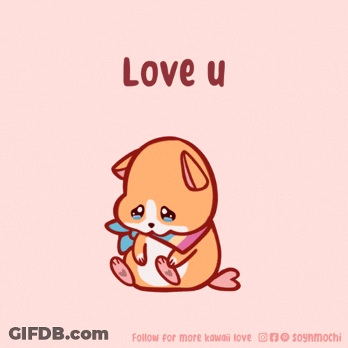 Cartoon Dog With Love U GIF