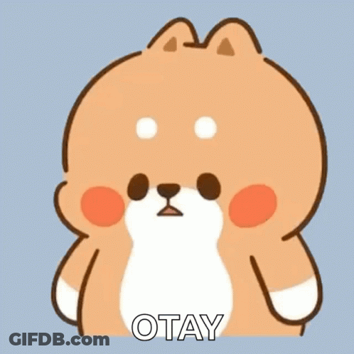 Cartoon Dog With Otay On Chest GIF