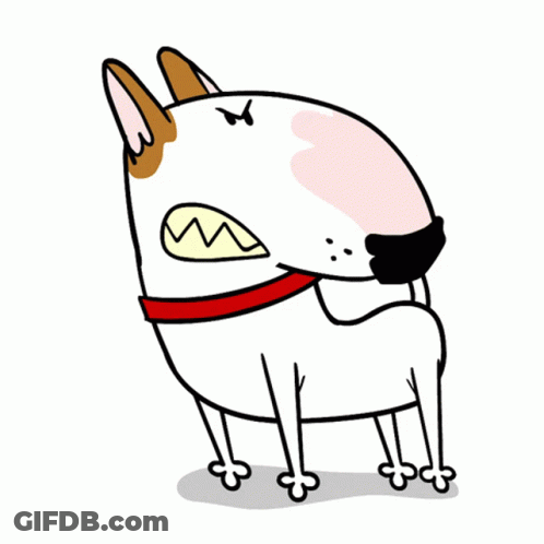 Cartoon Dog With Red Collar Looking At Something GIF