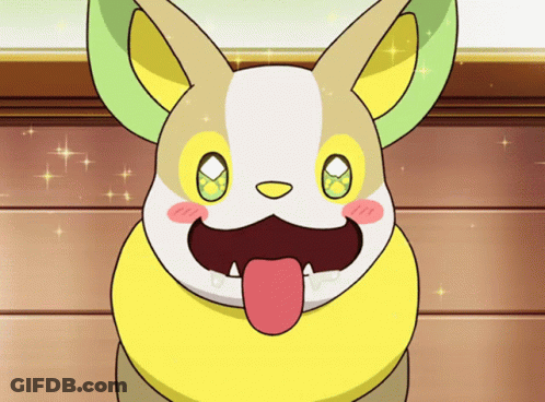 Cartoon Dog With Tongue Out And Pink Cheek GIF