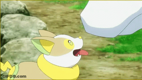 Cartoon Dog With Tongue Out Looking At White Object GIF