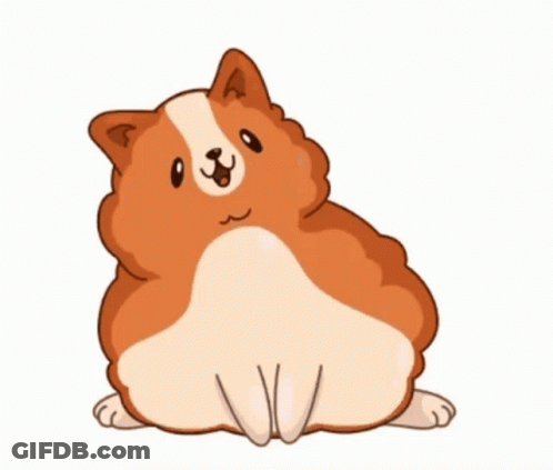 Cartoon Dog With White Spot On Face GIF