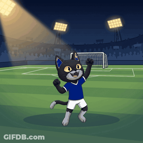 Cartoon Dogs Cheering On A Field GIF