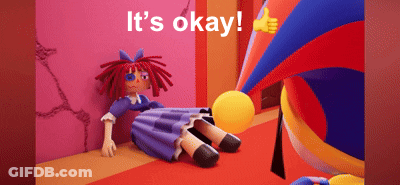 Cartoon Doll Laying It's Okay GIF