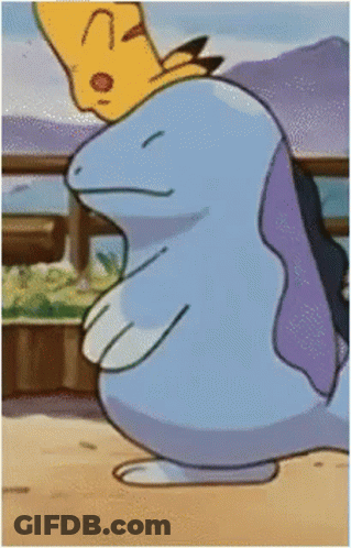 Cartoon Dolphin Swimming With Sponge On Head GIF
