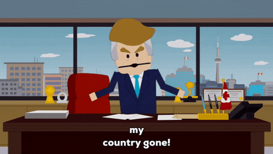 Cartoon Donald Trump Mad Dancing GIF