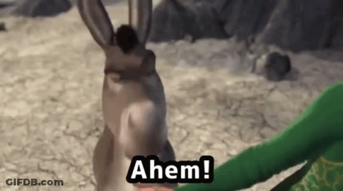 Cartoon Donkey Saying Ahem GIF
