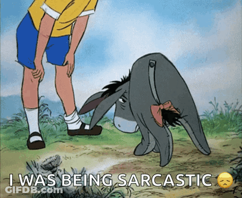 Cartoon Donkey Saying I Was Being Sarcastic GIF