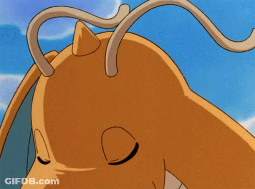 Cartoon Dragon Eyes Closed Wings Spread GIF