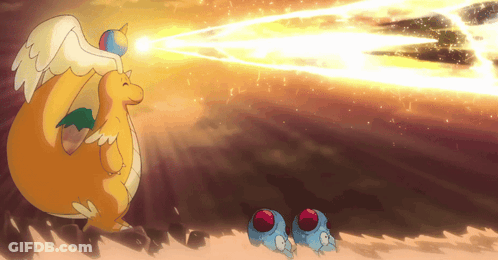 Cartoon Dragon With Rainbow On Its Head GIF