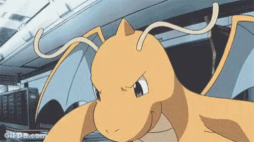 Cartoon Dragon With Wings And Long Tail Looking Serious GIF