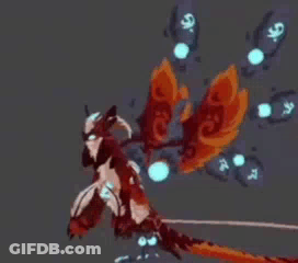Cartoon Dragon With Wings Flying GIF